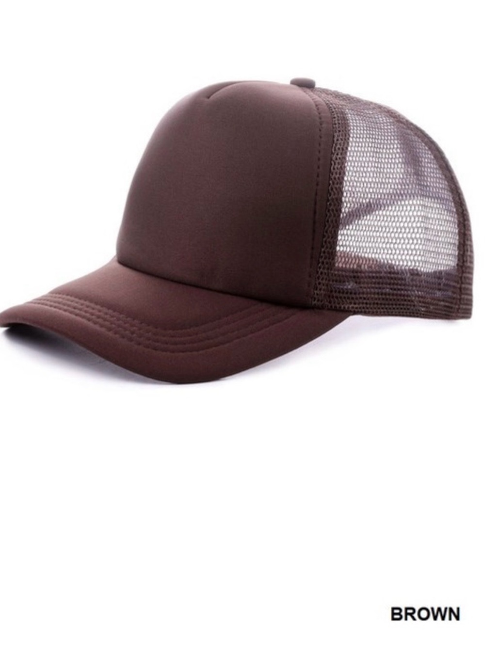 Brown Mesh Back Trucker Cap